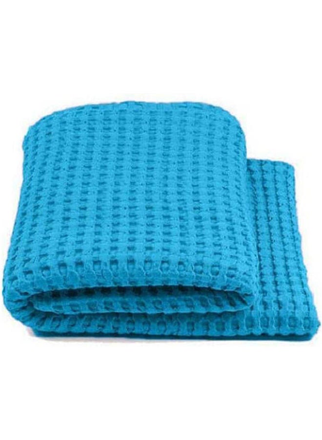 Solid Double Bedspread combination Light Blue
