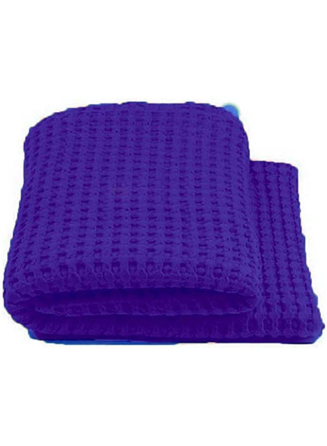 Solid Double Bedspread combination Blue
