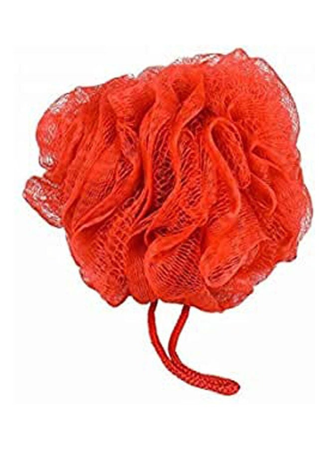 Mesh Pouf Bath Sponge For Body Exfoliating Washing Red 