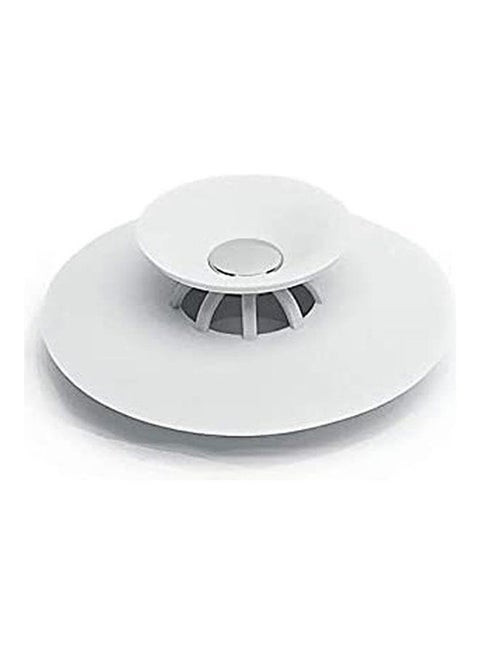 Multi-Functional Shower Drain Plug Filter Protector White