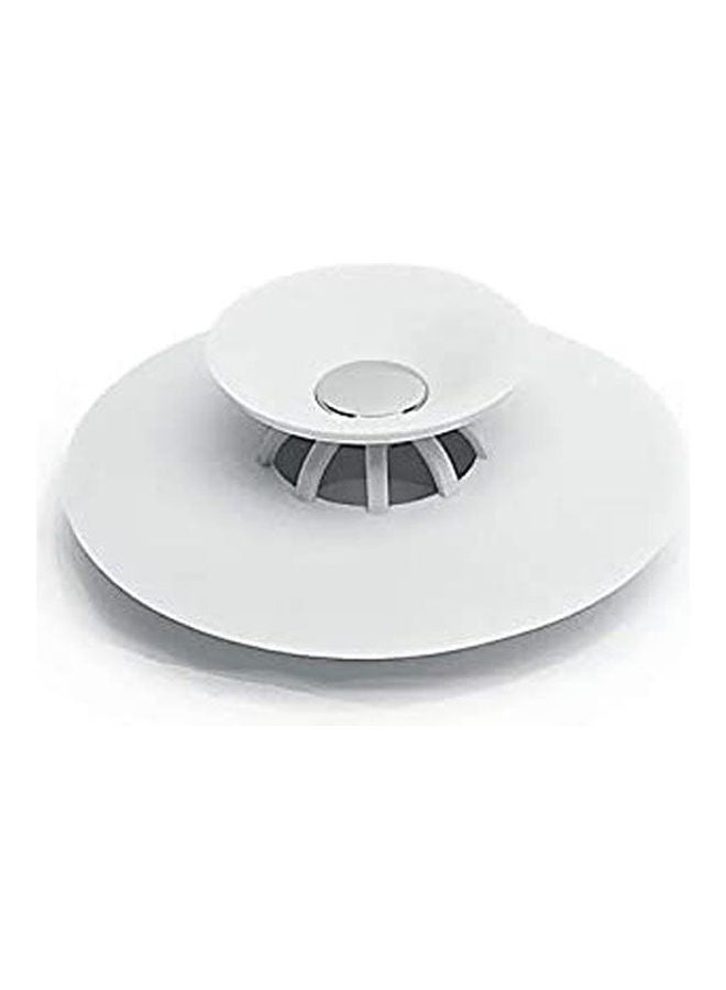 Multi-Functional Shower Drain Plug Filter Protector White
