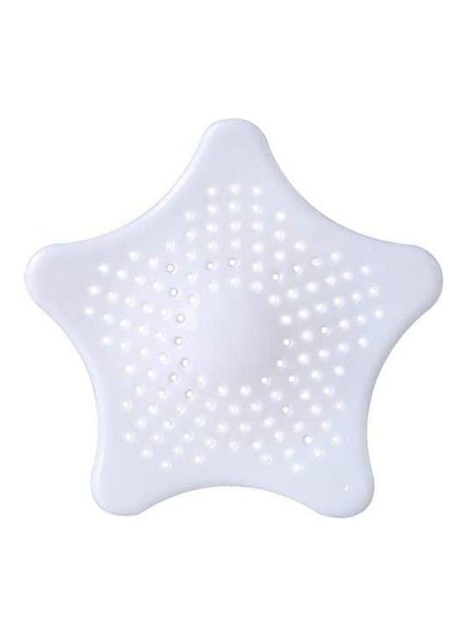 Floor Drain Hair Stopper Bath Catcher Sink Strainer White  - Image 1