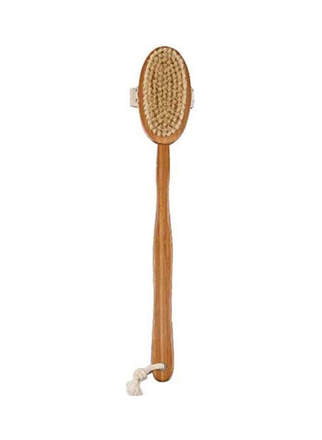 Bath Brush Back Rubbing Massage Health Care Bristle Brush Beige - Image 1