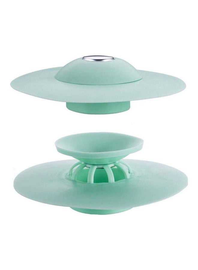 2Pcs Shower Drain Stopper Plug Green  - Image 1