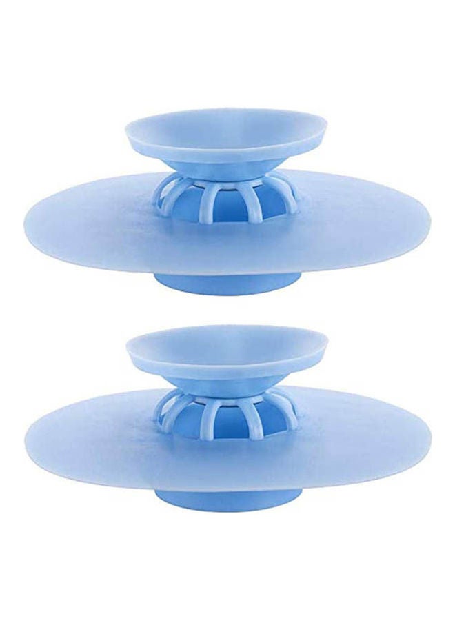 2Pcs Shower Drain Stopper Plug Blue  - Image 1