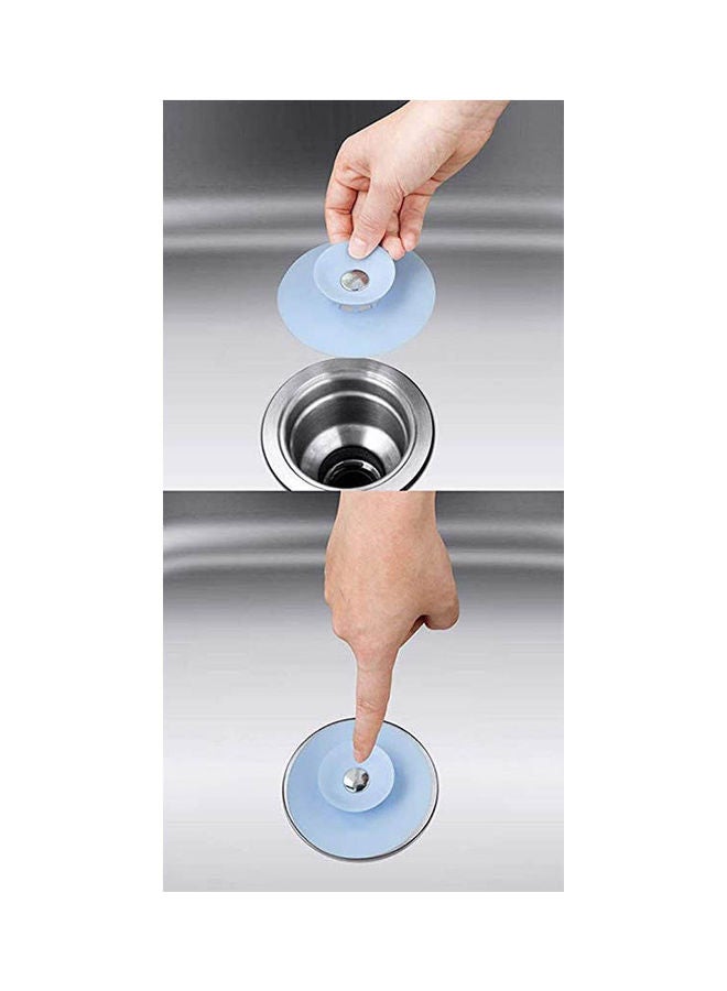 2Pcs Shower Drain Stopper Plug Blue  - Image 2