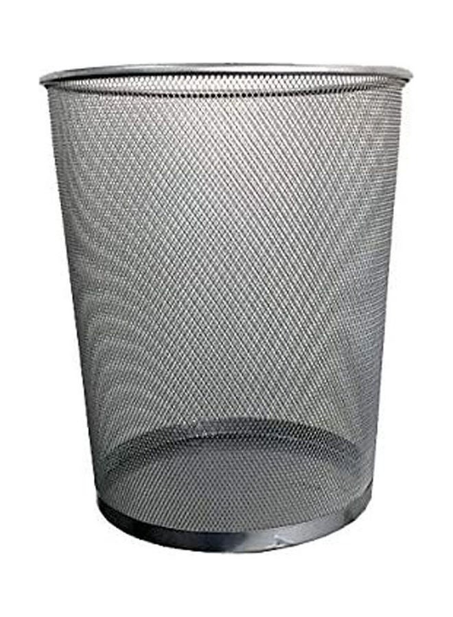 Partner Metal Mesh Waste Bin Large Silver