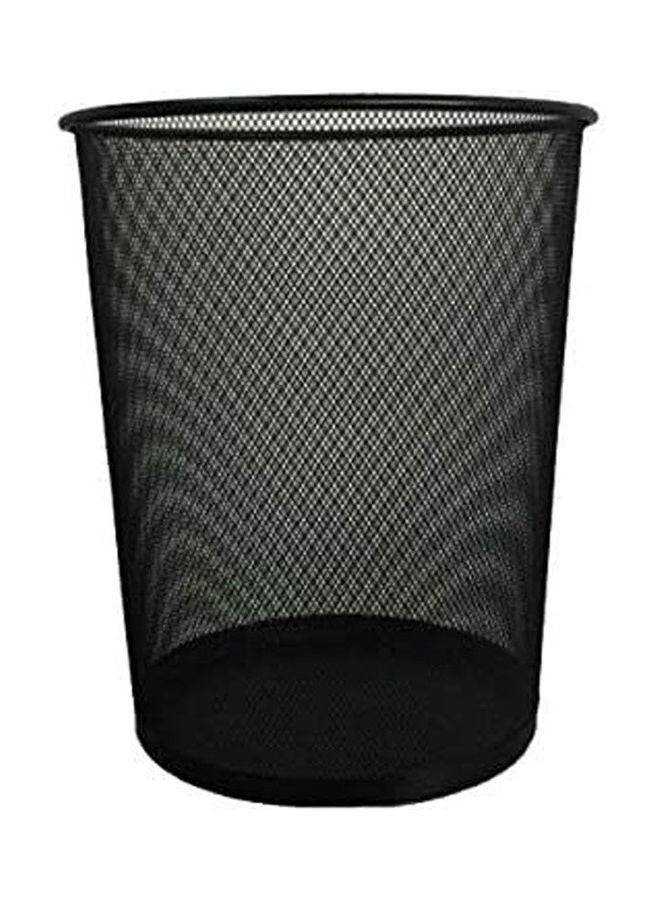 Generic Partner Metal Mesh Waste Bin Round Large Black 