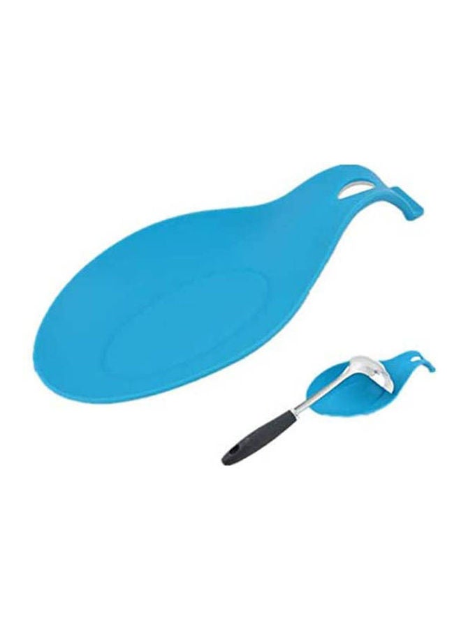 Insulation Silicone Spoon Mat Placemat Drink Glass Coaster Tray Food Grade Silicone Flexible Light Blue  - Image 2