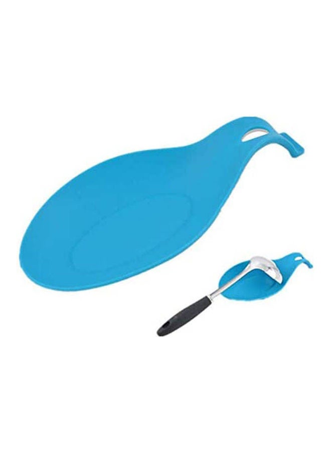 Insulation Silicone Spoon Mat Placemat Drink Glass Coaster Tray Food Grade Silicone Flexible Light Blue  - Image 2