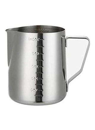 Milk Frothing Pitcher With Measurement Markings Inside And Outside Silver 600ml - v1650797209/N53242809A_1