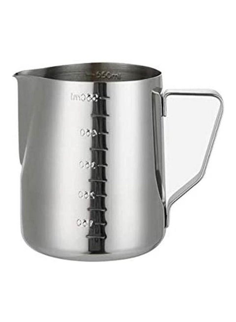 Milk Frothing Pitcher With Measurement Markings Inside And Outside Silver 600ml