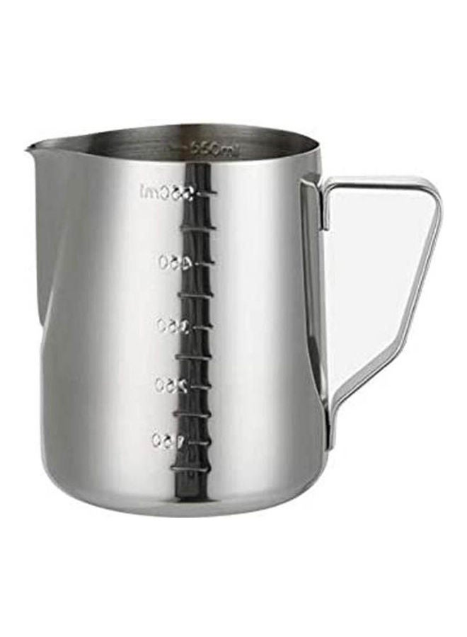 Generic Milk Frothing Pitcher With Measurement Markings Inside And Outside Silver 600ml  - Image 1
