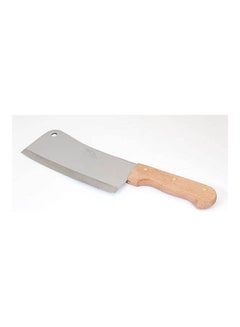 ماركة غير محددة Stainless Cleaver With Wooden Handle Beige  - Image 1