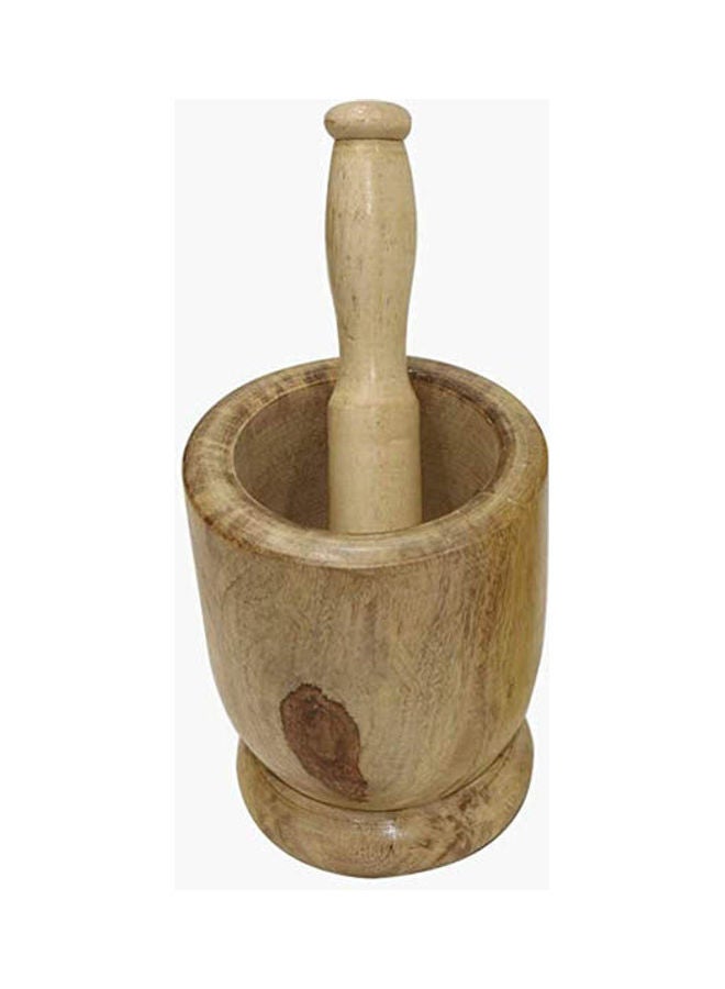 Wooden Mortar Beige 