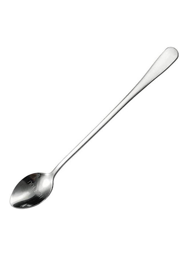 Stainless Steel Long Handle Ladle Personalized Coffee Milk Stir Spoon Silver