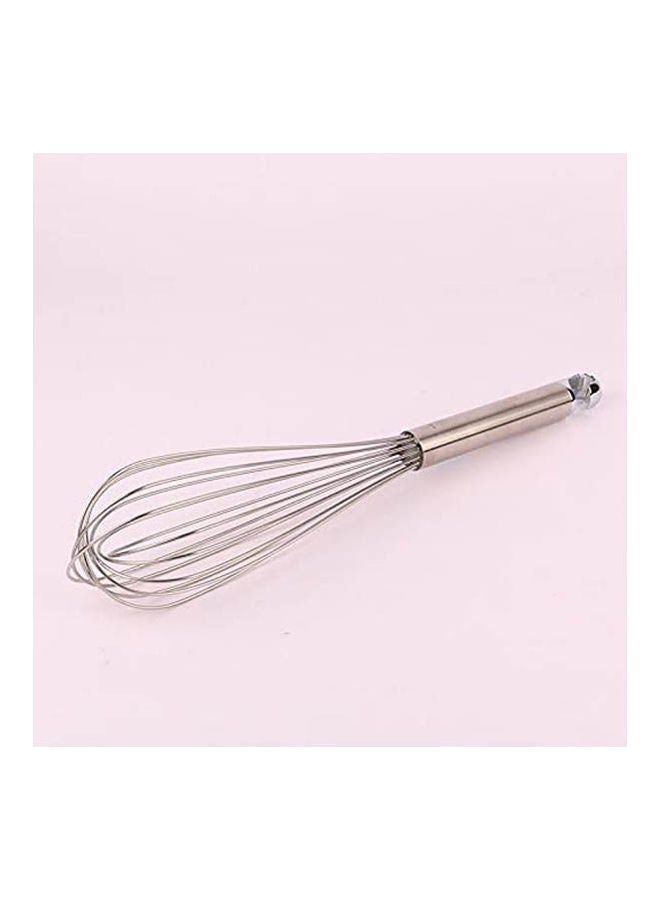 Stainless Steel Whisk With Ring Handle Silver 
