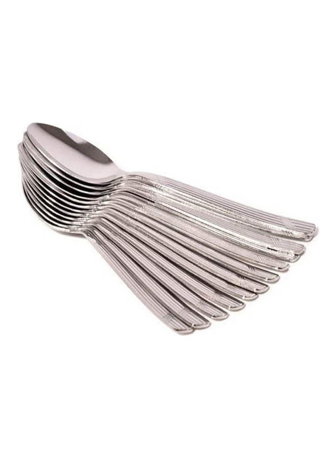 ماركة غير محددة Stainless Steel Tea Spoon 12Pcs Silver 