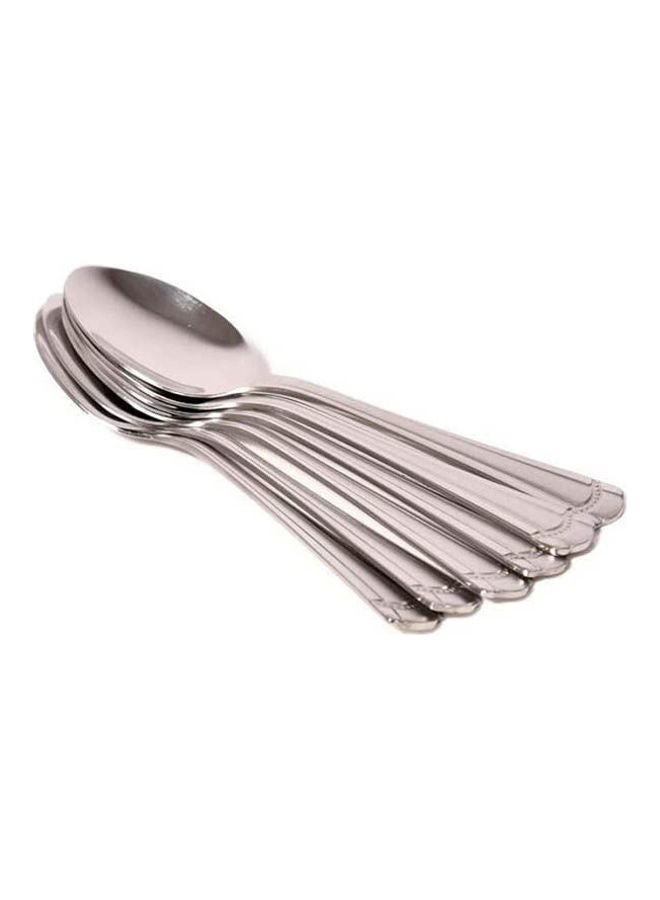 Stainless Steel Tea Spoon Small 6Pcs Silver