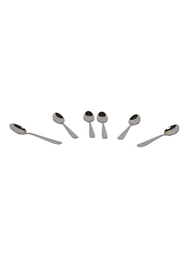 Stainless Steel Tea Spoon Small 6Pcs Silver