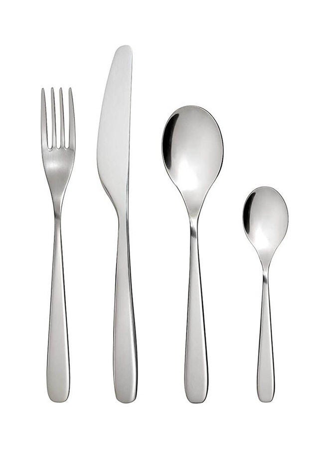 24 Piece Cutlery Set Silver 
