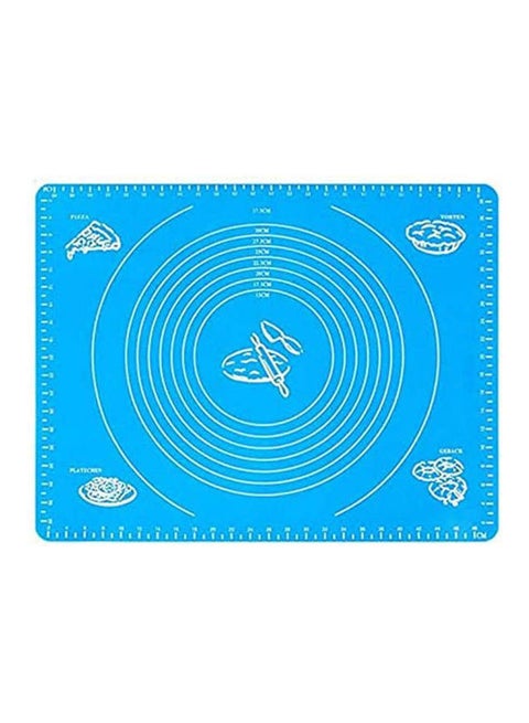 Useful For Baking Sugar Craft Fondant Pastry Icing Cake Clay Large Silicone Mat With Measurements Blue