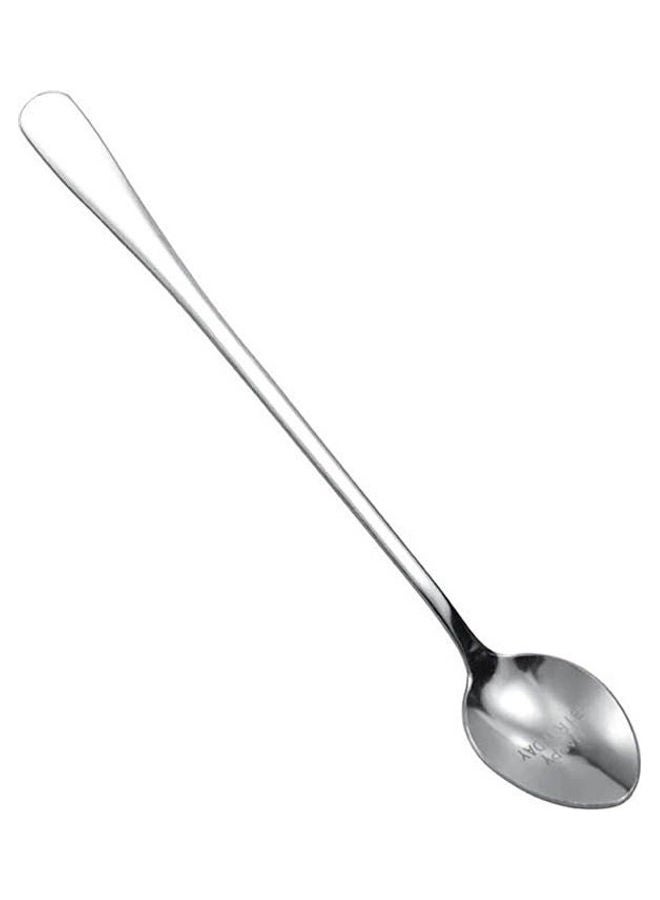 Stamped Engraved Stainless Steel Long Handle Ladle Personalized Coffee Milk Stir Spoon Silver