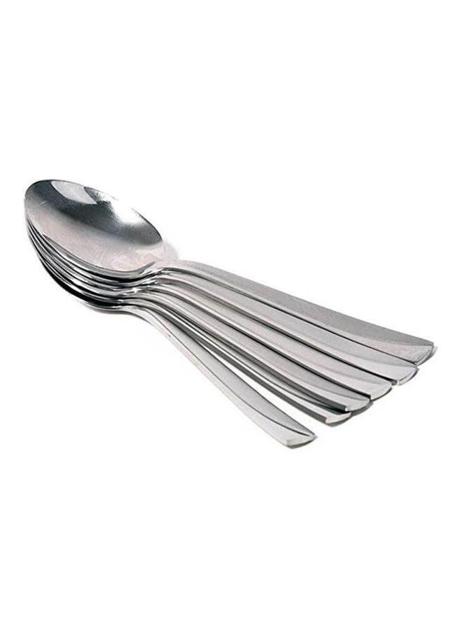 Stainless Steel Spoon 6Pcs Silver