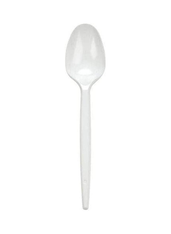 Plastic Tea Spoons White - Image 1