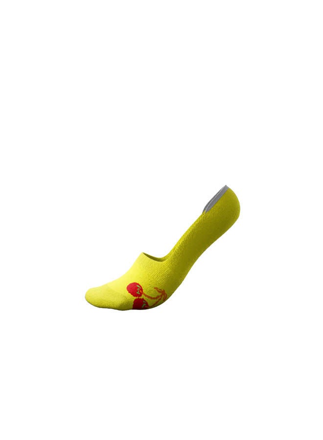 MOODY SOCKS - Casual Loafer Liners Socks Yellow/Multicolour - Image 1