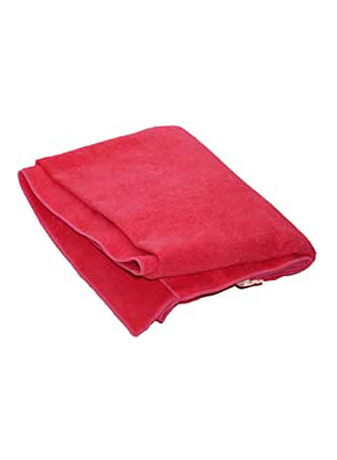 Mixed Material Bath Towel Red - Image 1