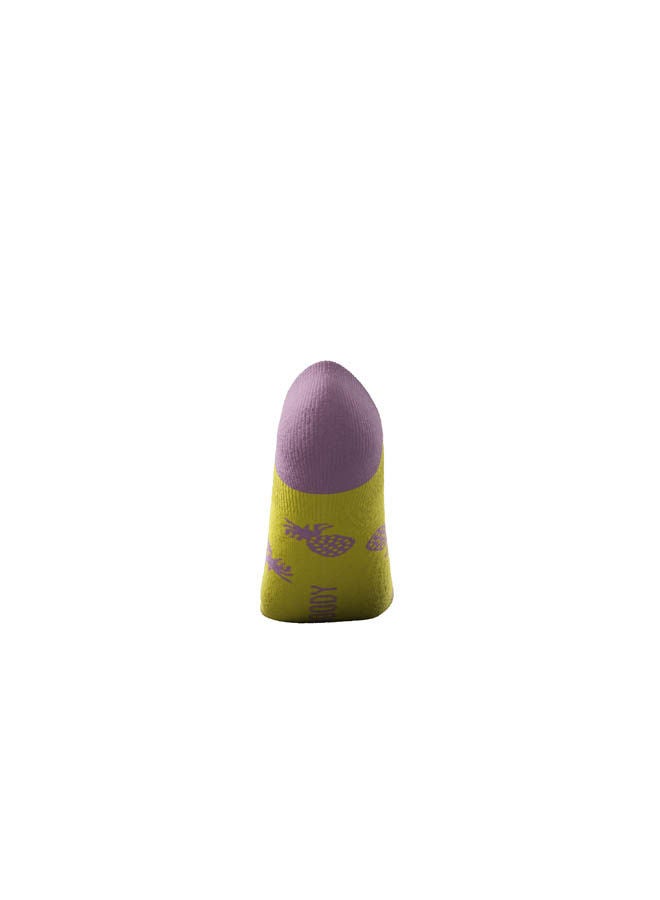 MOODY SOCKS Casual Ultra Low Socks Light Yellow/Light Purple  - Image 2