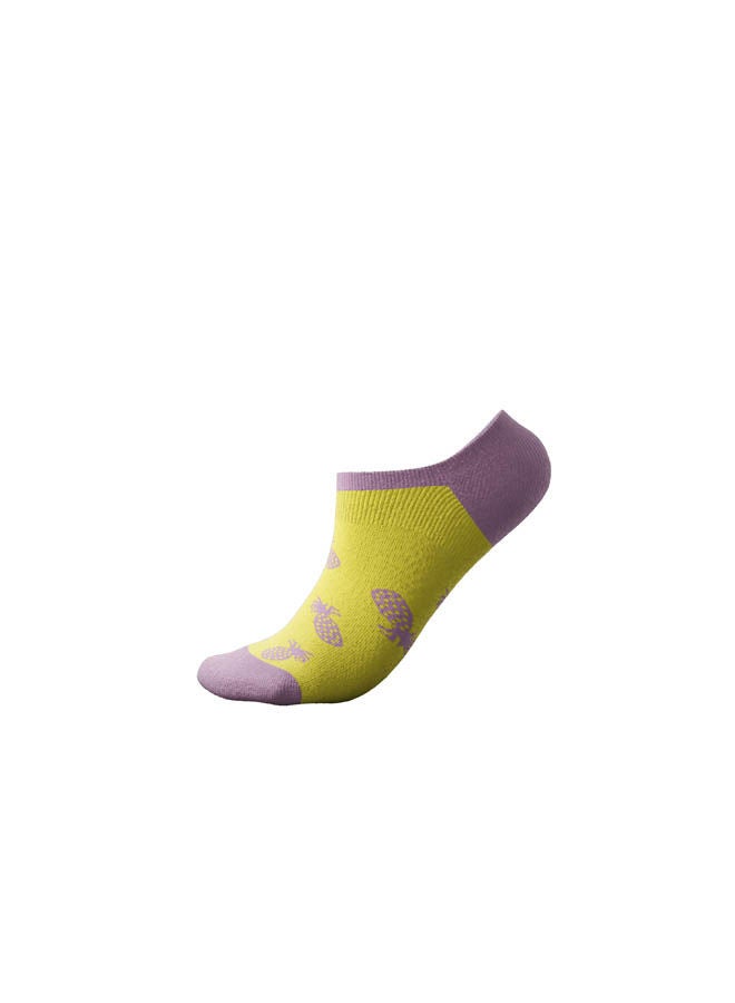 MOODY SOCKS Casual Ultra Low Socks Light Yellow/Light Purple  - Image 3