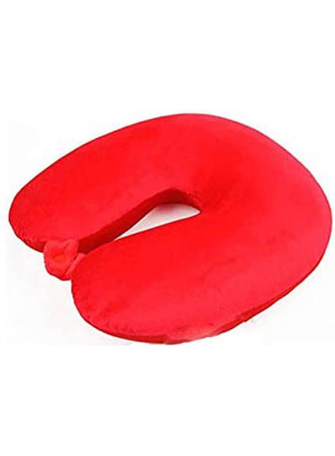 Memory Foam Travel Neck Support Pillow Memory Foam Red