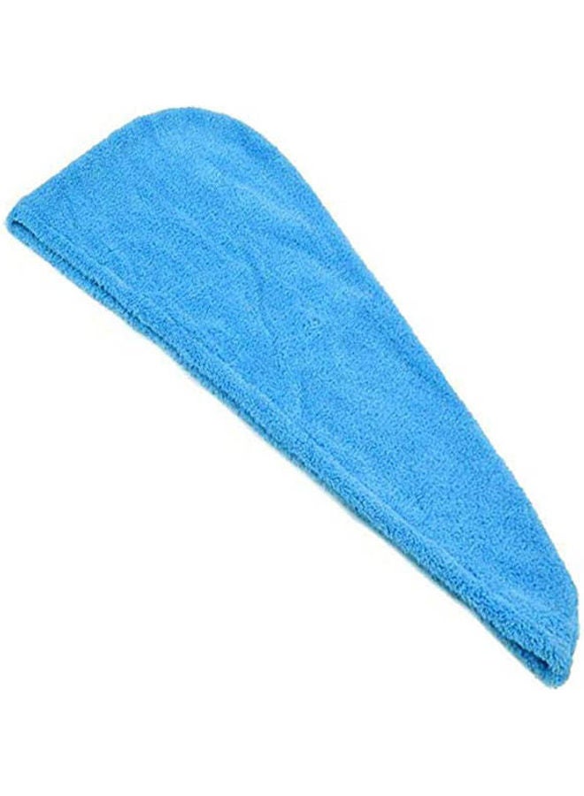 Dry Hair Cap Towel Bath Dry Turban Blue - Image 1