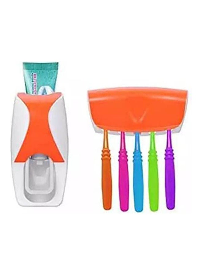 Juxin - Automatic Toothpaste Dispenser With Toothbrush Holder White - Image 1