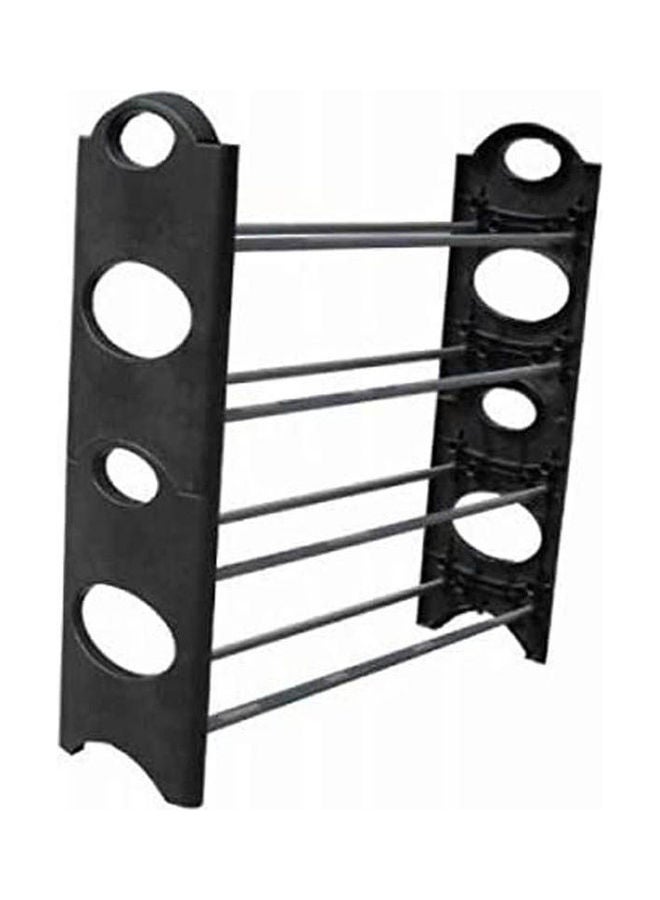 MODERN HOME - 4 Layer Stackable Shoe Rack Black 65x65cm - Image 1
