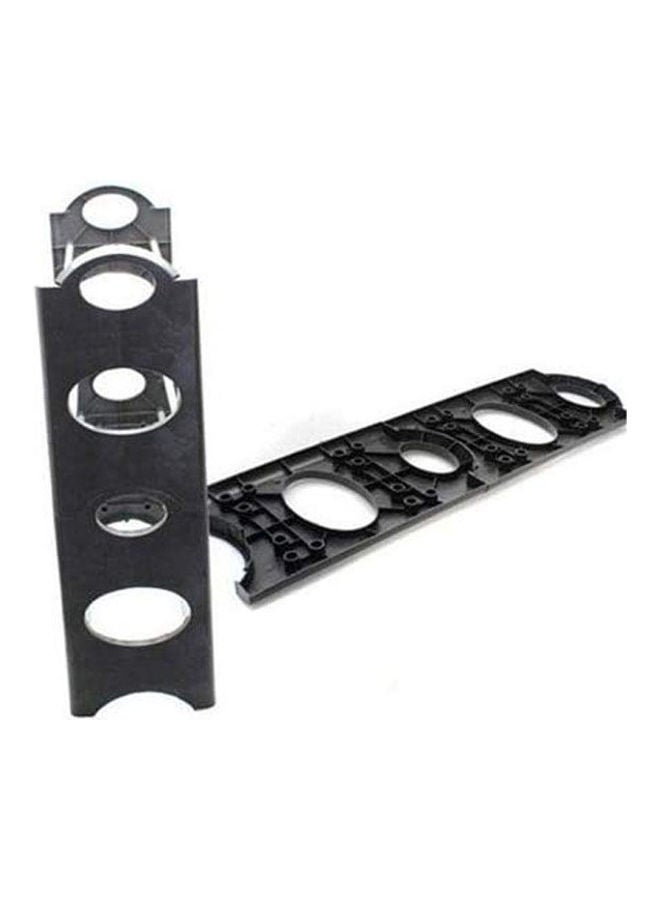 MODERN HOME - 4 Layer Stackable Shoe Rack Black 65x65cm - Image 1