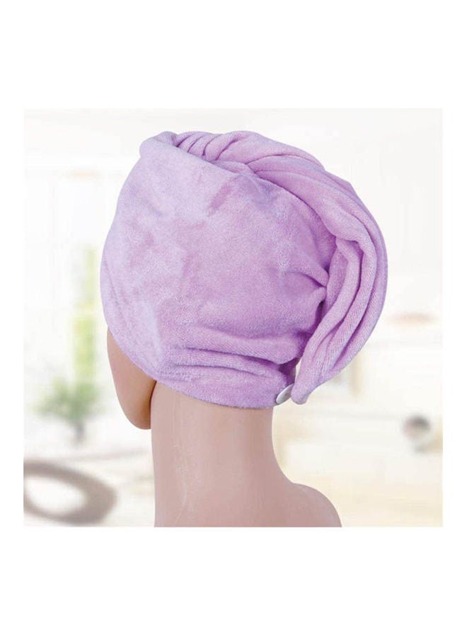 Quick Dry Hair Bathing Towel Purple - Image 2