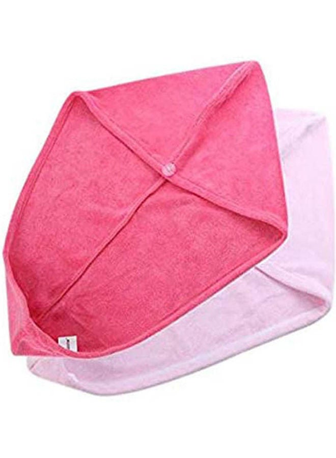 2Pcs/Set Bathroom Super Absorbent Quick Drying Microfiber Bath Towel Pink - Image 1