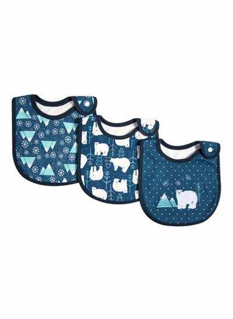 3-Piece Printed Cotton Bibs