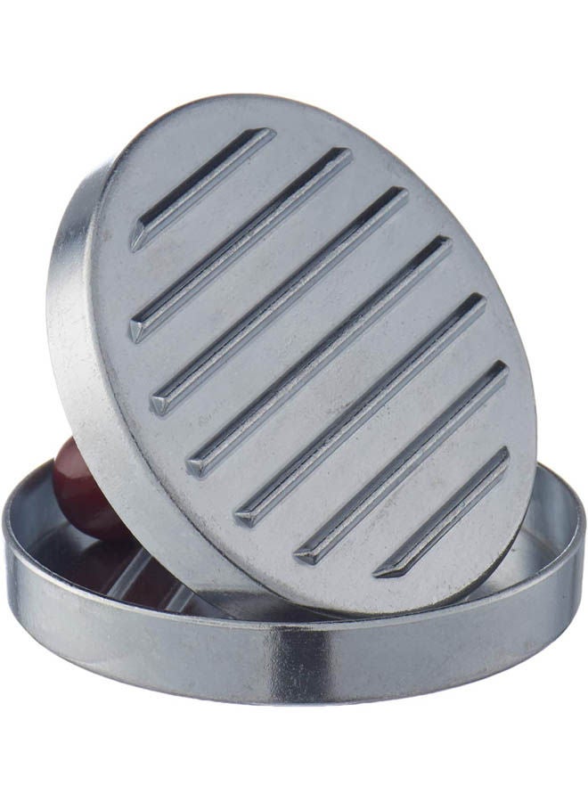 Aluminium Burger Press With Wooden Handle Silver - Image 2