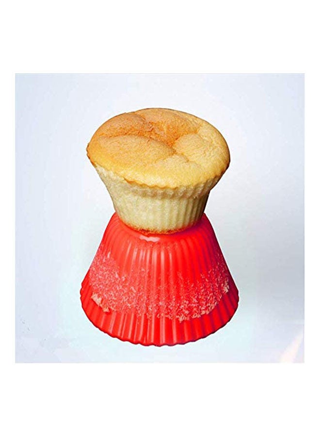 قوالب كب كيك سيليكون قوالب مافن قوالب كب كيك (12 كوب دائري) غير لاصقة، مقاومة للحرارة حتى 480 درجة فهرنهايت قوالب خبز، آمنة غذائيًا - Image 2