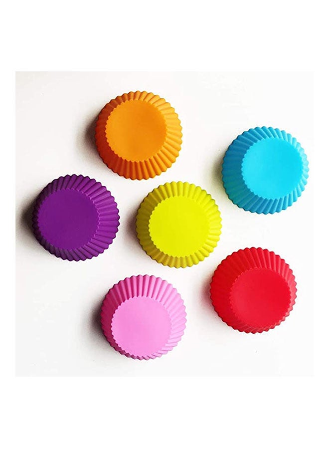 قوالب كب كيك كبيرة الحجم غير لاصقة من قوالب الكعك من شركة روسابل، 12 عبوة - Image 2