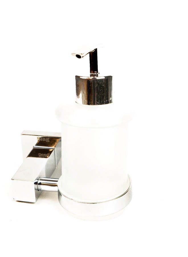 Siag Modern Soap Dispenser Holder – Durable & Stylish Mount for Sink, Shower, or Countertop Silver - Image 1