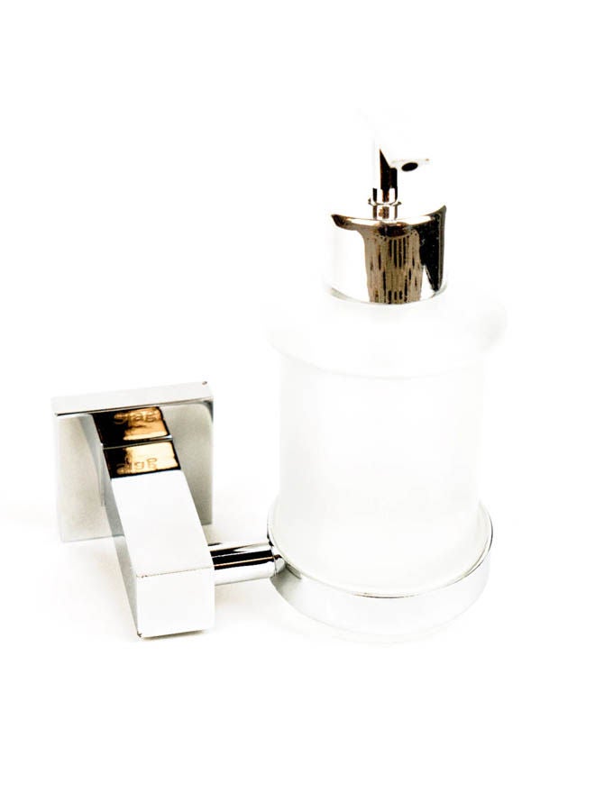 Siag Modern Soap Dispenser Holder – Durable & Stylish Mount for Sink, Shower, or Countertop Silver - Image 2