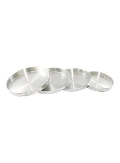 Generic Piezza Pans Aluminum Set Of 4 Pieces Luks Silver 
