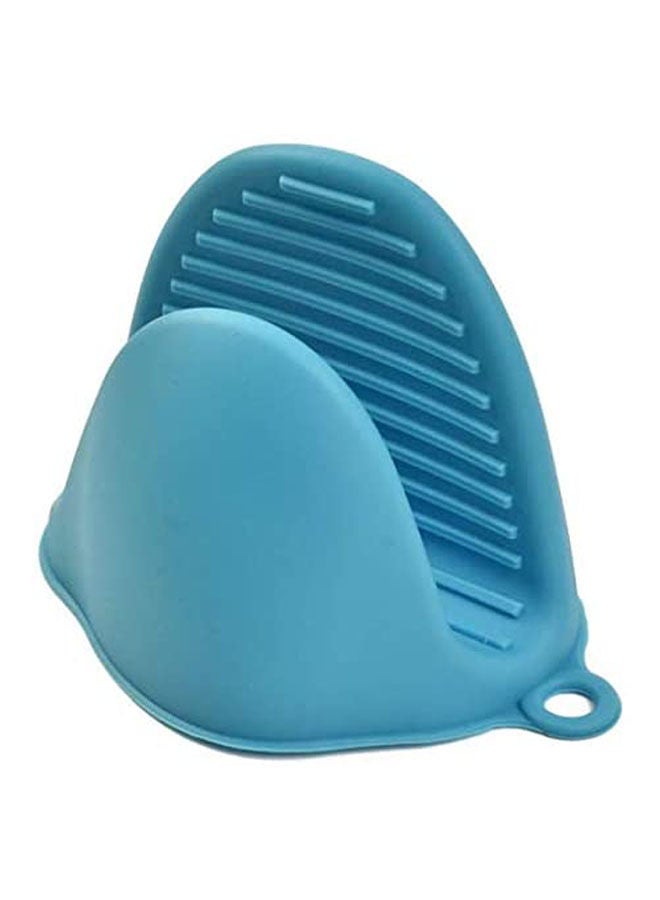 High Temperature Silicone Thermal Insulation Anti Slip Baking Oven Microwave Oven Chuck Glove Blue - Image 1