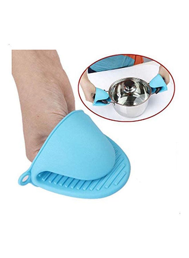 High Temperature Silicone Thermal Insulation Anti Slip Baking Oven Microwave Oven Chuck Glove Blue - Image 2