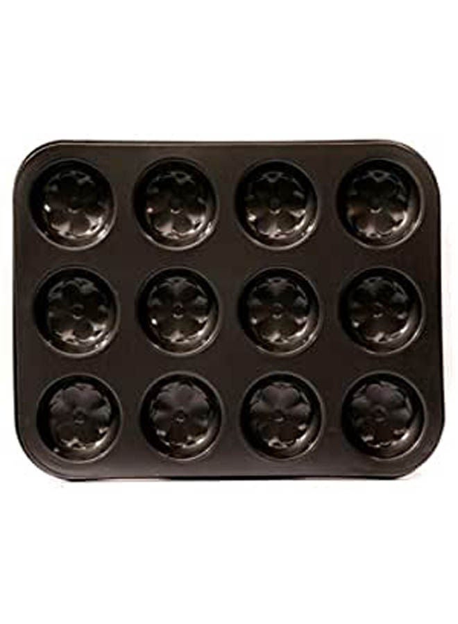 Cake Mould Flower Design, 12 Pieces Bake Brown - Image 1